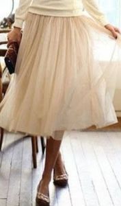 Bailey 44 Tulle Midi Skirt, Off white-Cream
